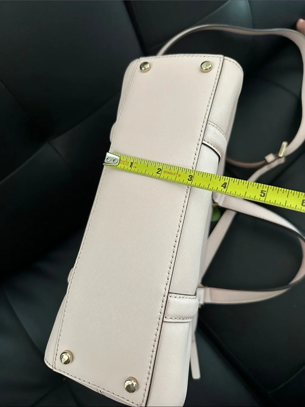 kate spade Pale Pink Saffiano Leather Satchel with Gold Hardware